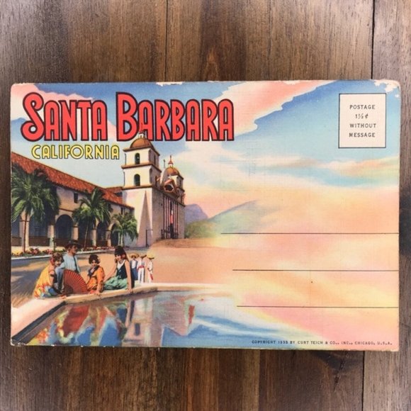 Vintage Other - Vintage Santa Barbara CA Souvenir Postcard Book